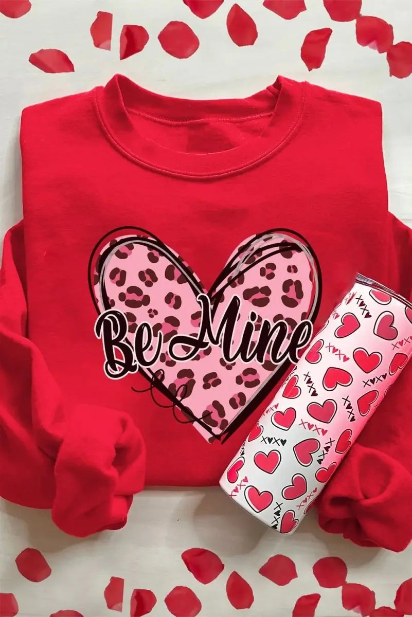 Valentine's Day BE MINE Heart Long Sleeve Sweatshirt - Love Salve
